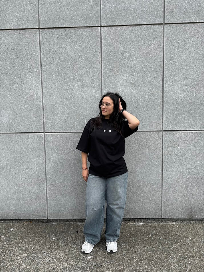 Black logo tee